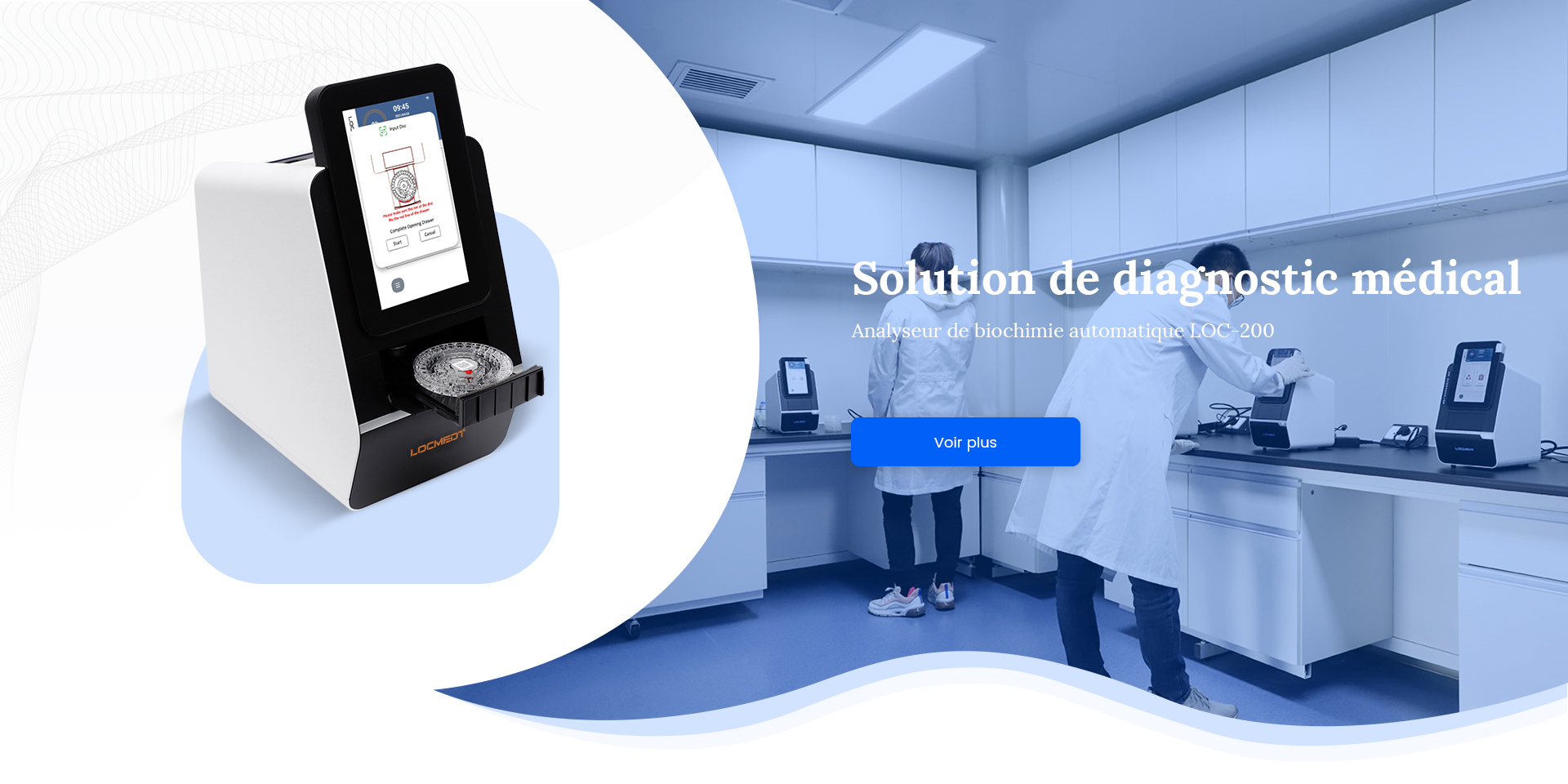 Solution de diagnostic médical Analyseur de biochimie automatique LOC-200